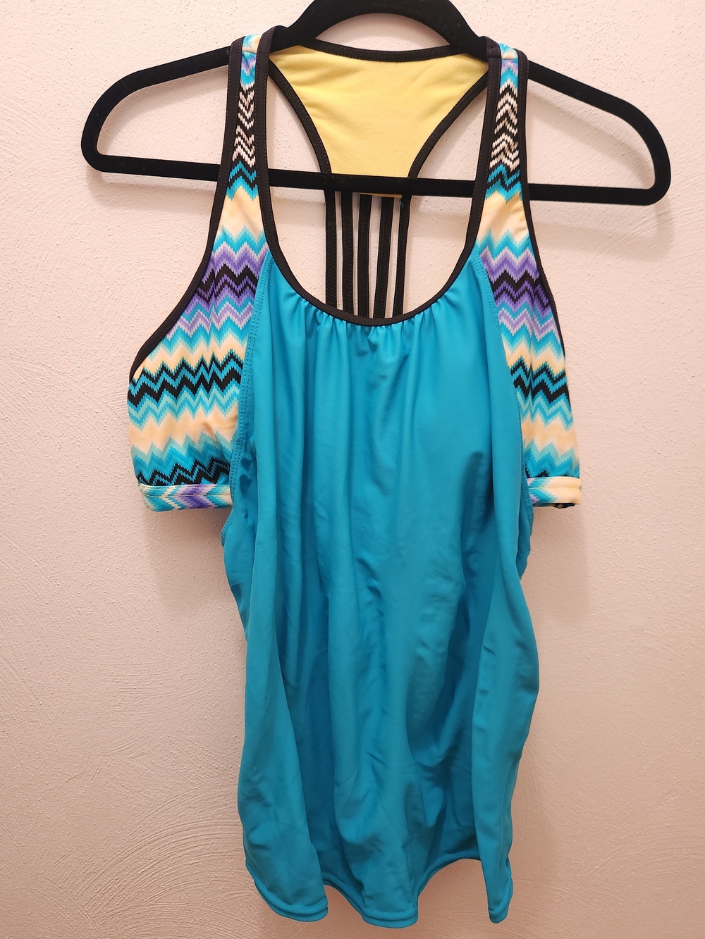 ZeroXposur Womens Tankini Top With Built In Bra